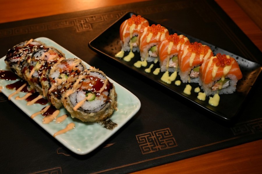 Assorted sushi rolls